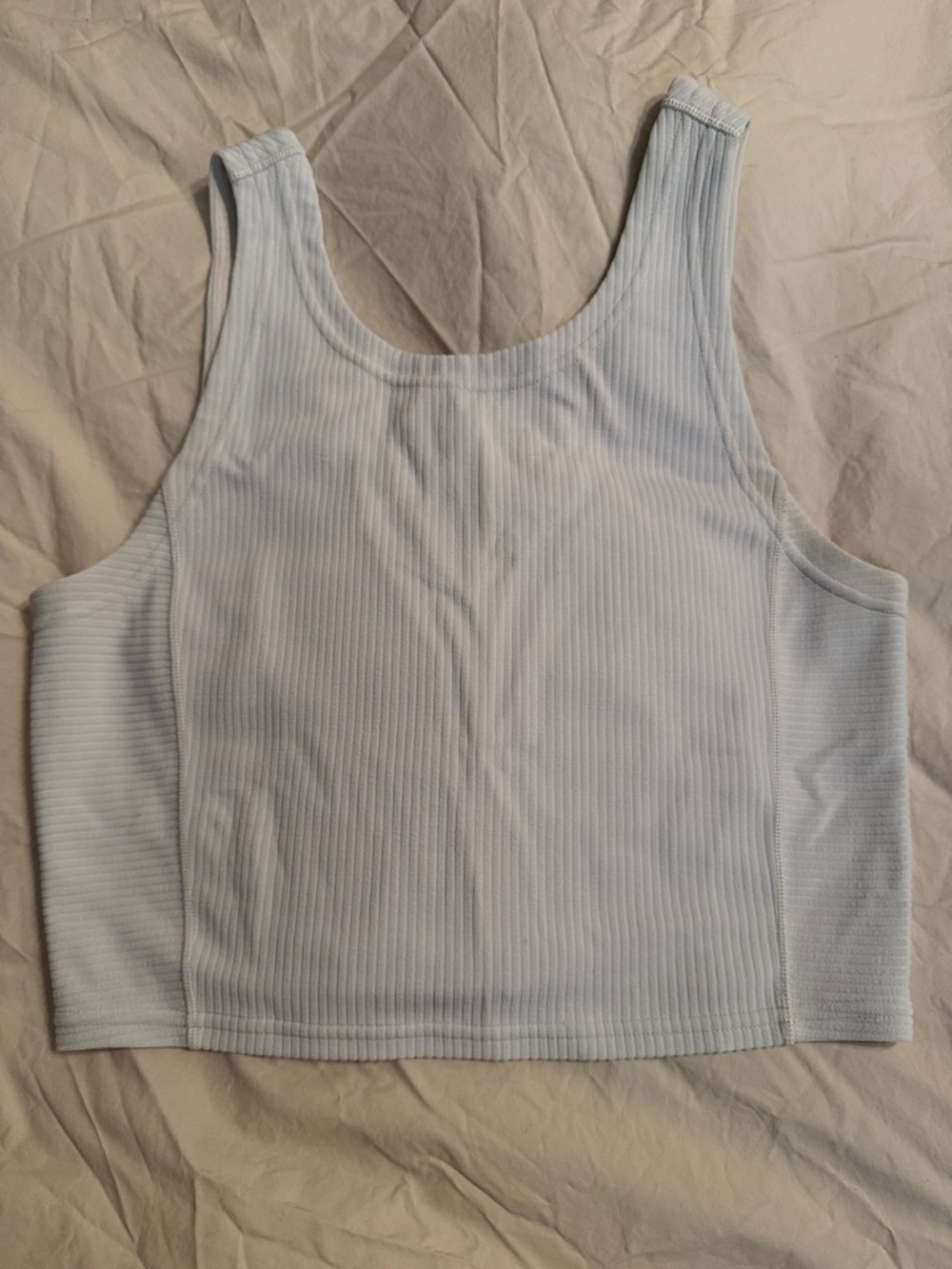 lululemon athletica Ribbed Scoop Crop Tank in Light Blue